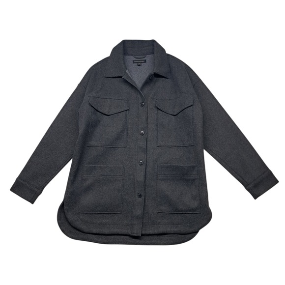 Banana Republic Jackets & Blazers - Banana Republic Dark Gray Button-Down Casual Shirt Jacket